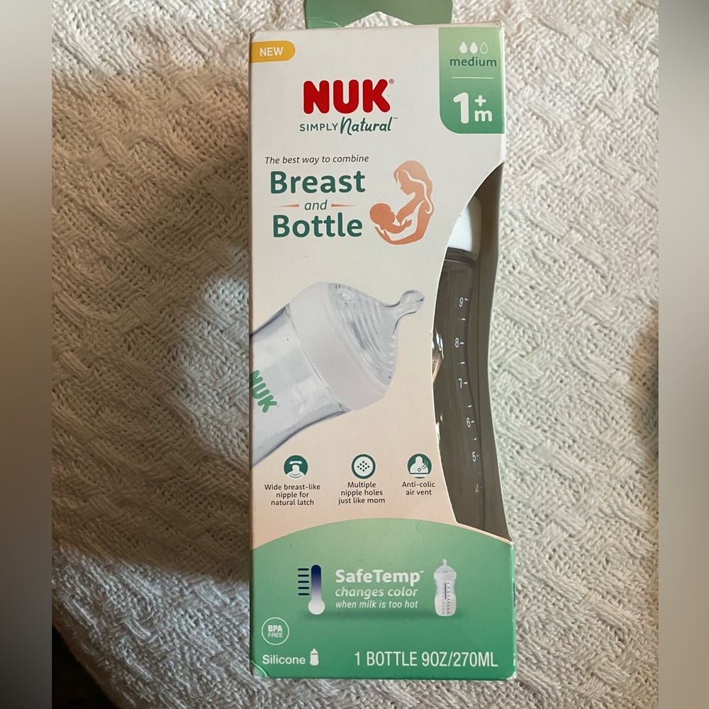 NUK Simply Natural Breast and Bottle Set - New in box